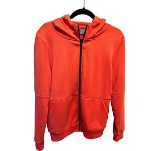 RIFLESSI Women's Peach Full Zip Hoodie Hooded Activewear Size L